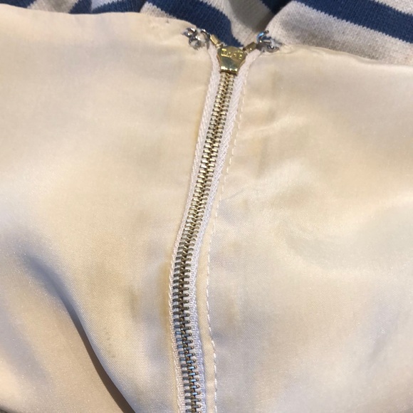 Rochas PS/12 Blue and Ivory Striped Short-Sleeve Shift Dress - Picture 7 of 8